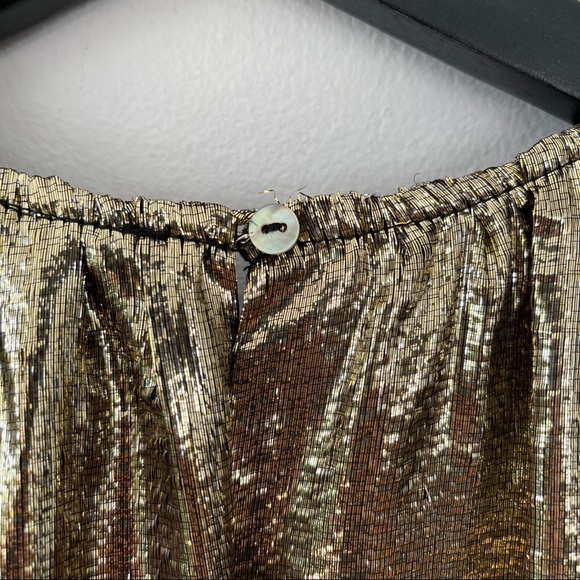 Dolan Gold Prasong Silk High Neck Ruffle Tank - Picture 6 of 16